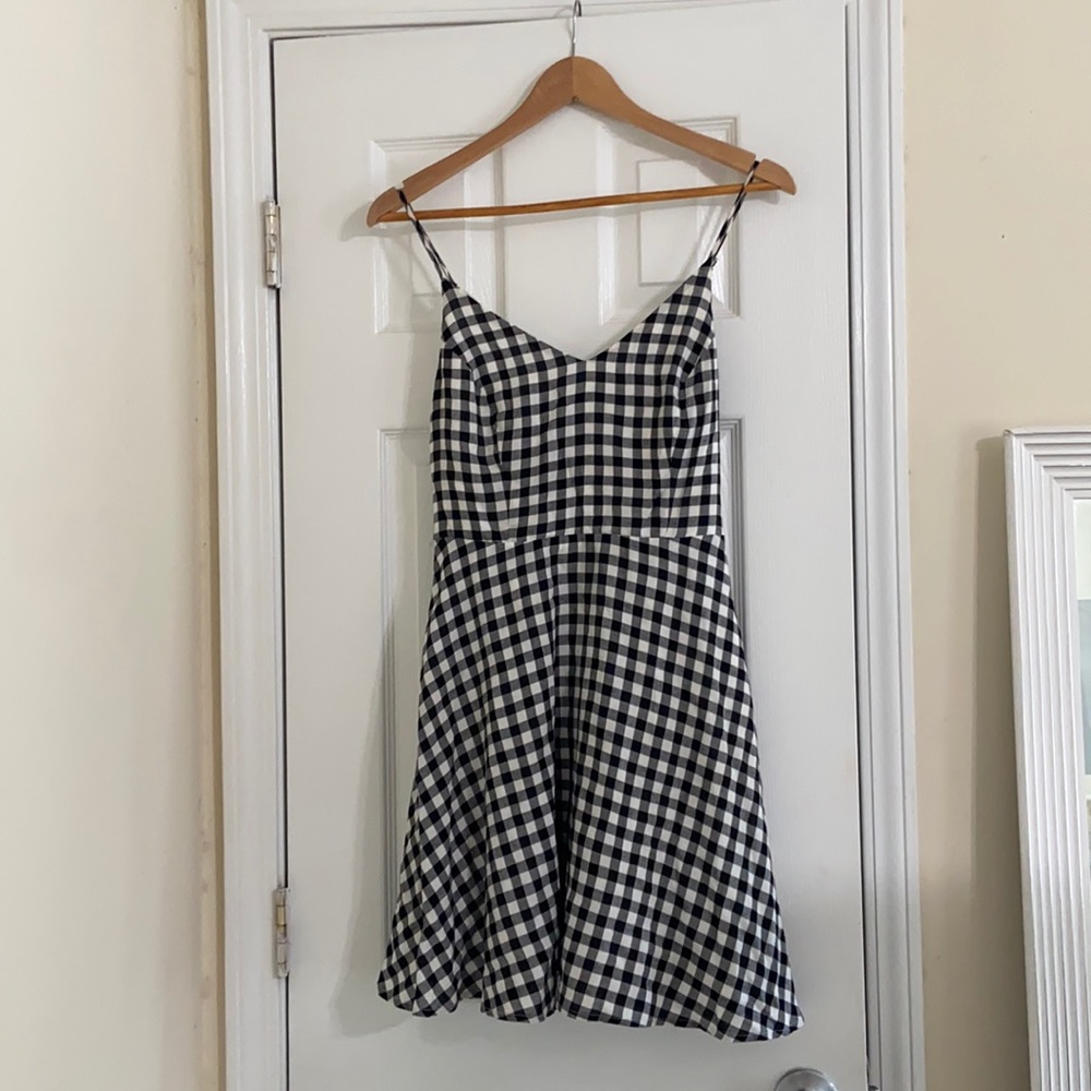Lulu’s black/white checkered dress